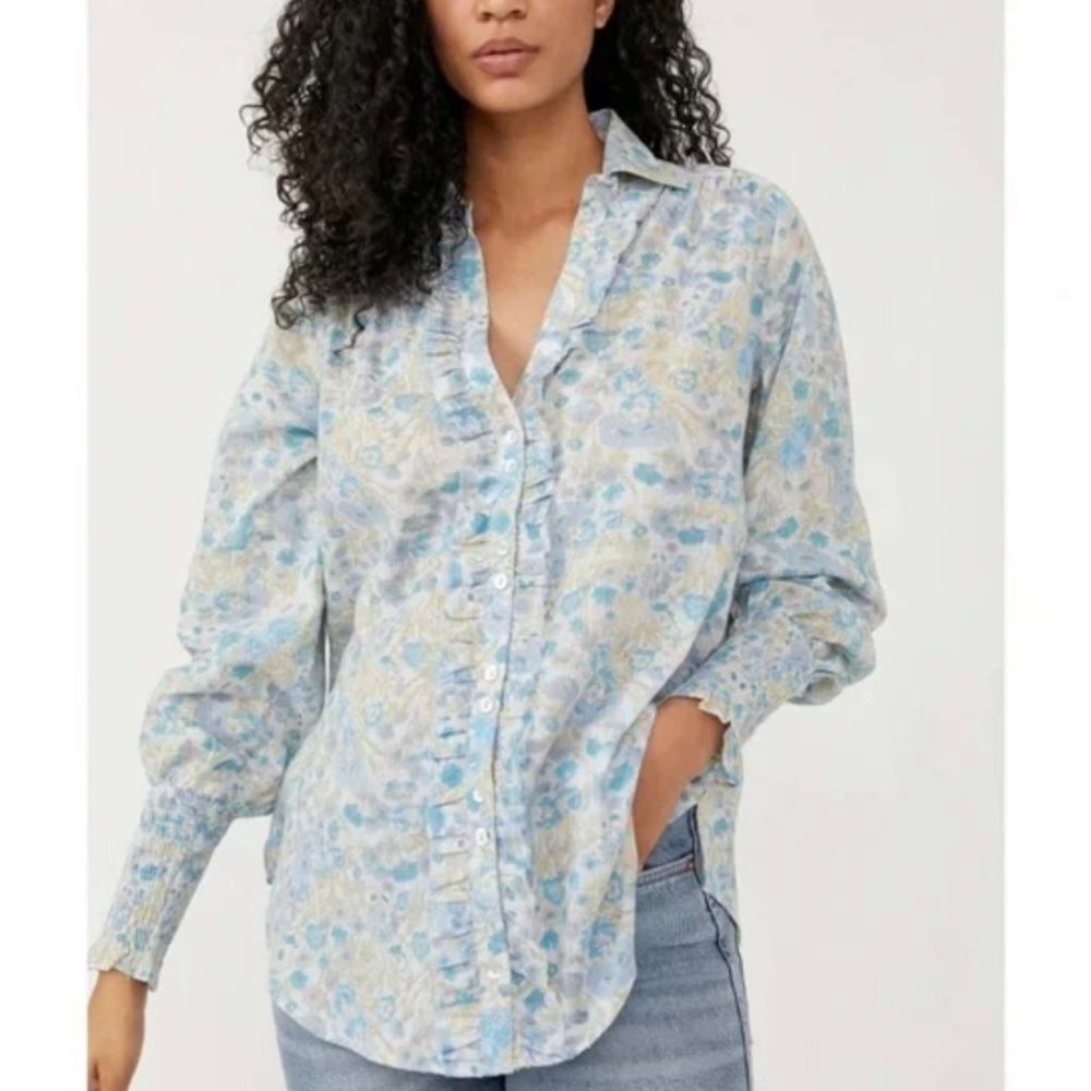 Nwt Free People Wild Gardenia Blouse